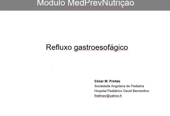 Refluxo gastro esofágico (RGE)