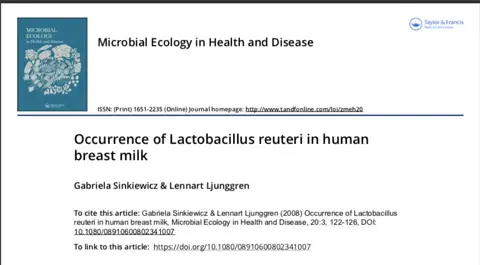 Occurrence of Lactobacillus reuteri in human breast milk